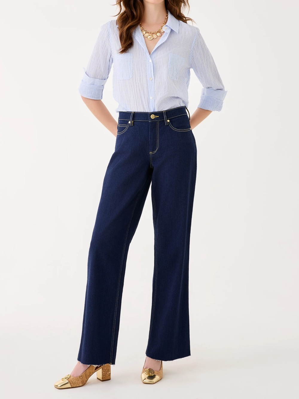 Lilly Pulitzer • Wide-Leg High-Rise Jeans